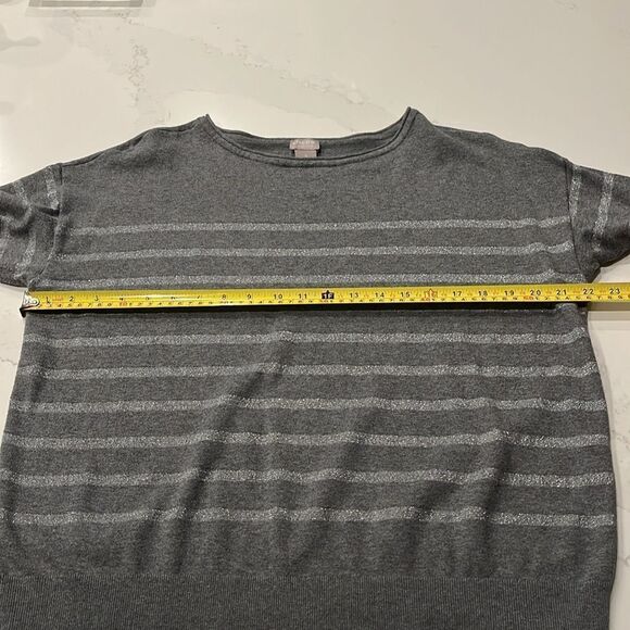 Chico's Grey/metallic silver LS Sweater - Picture 5 of 7